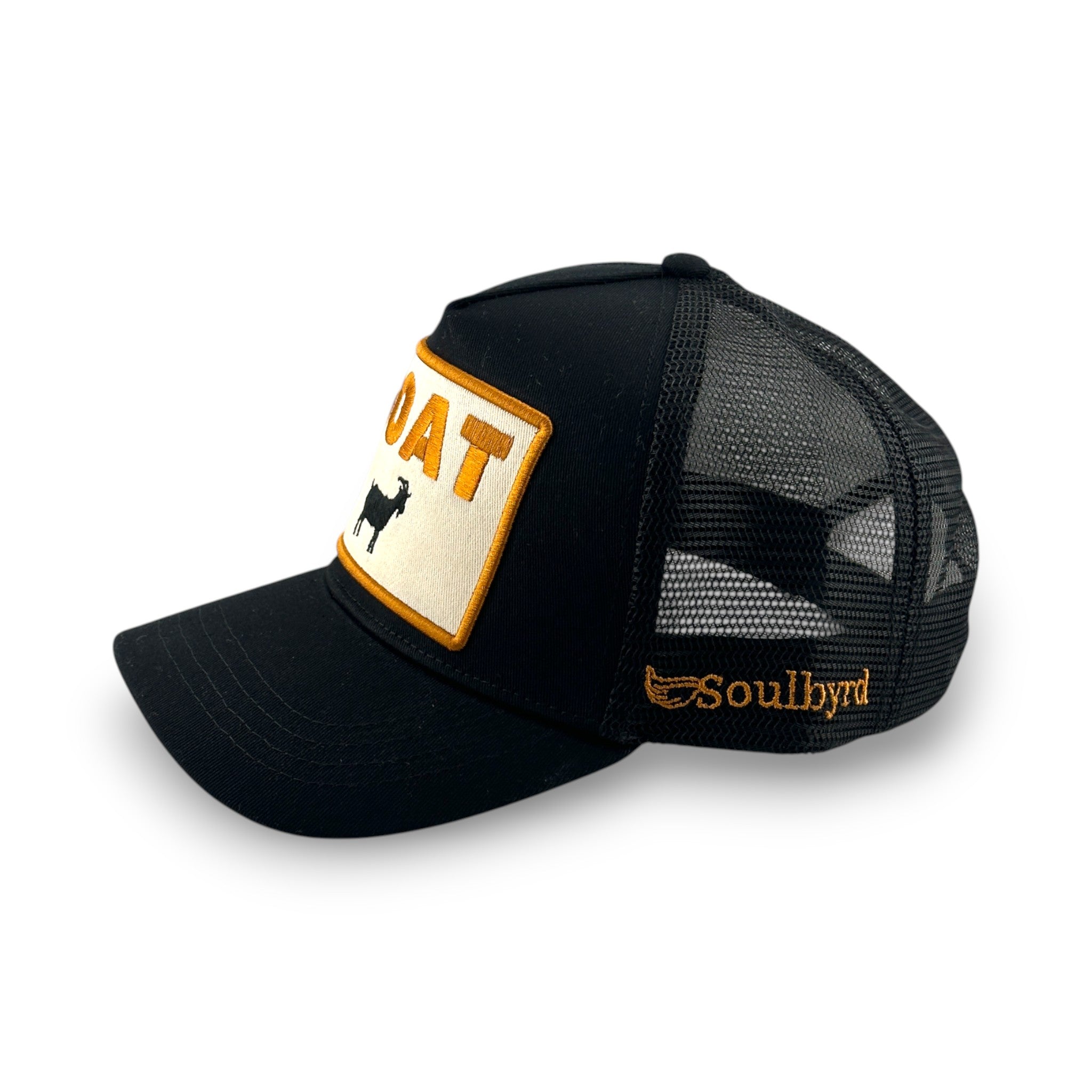 Goat Trucker Hat - Black