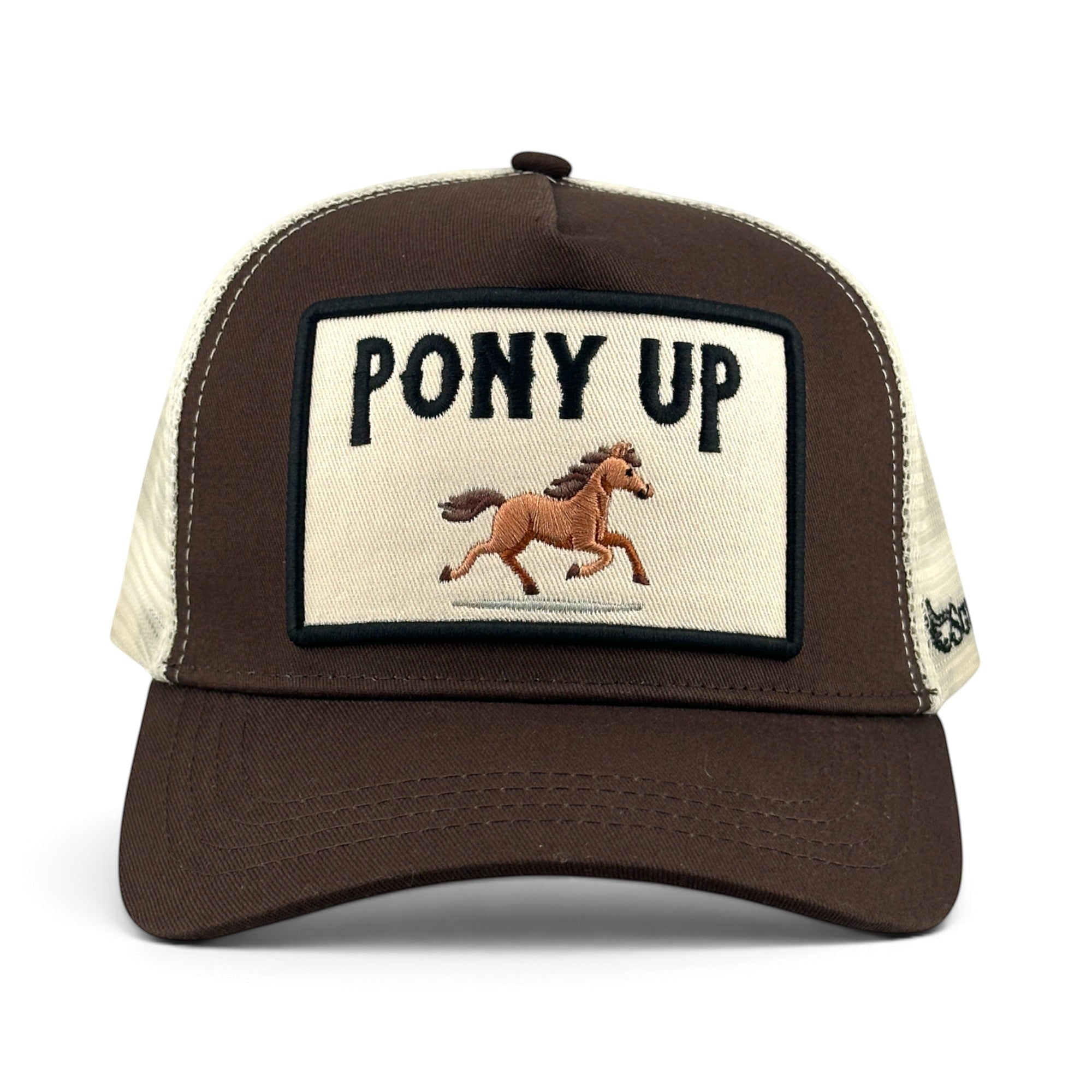 Pony Up Trucker Hat - Brown