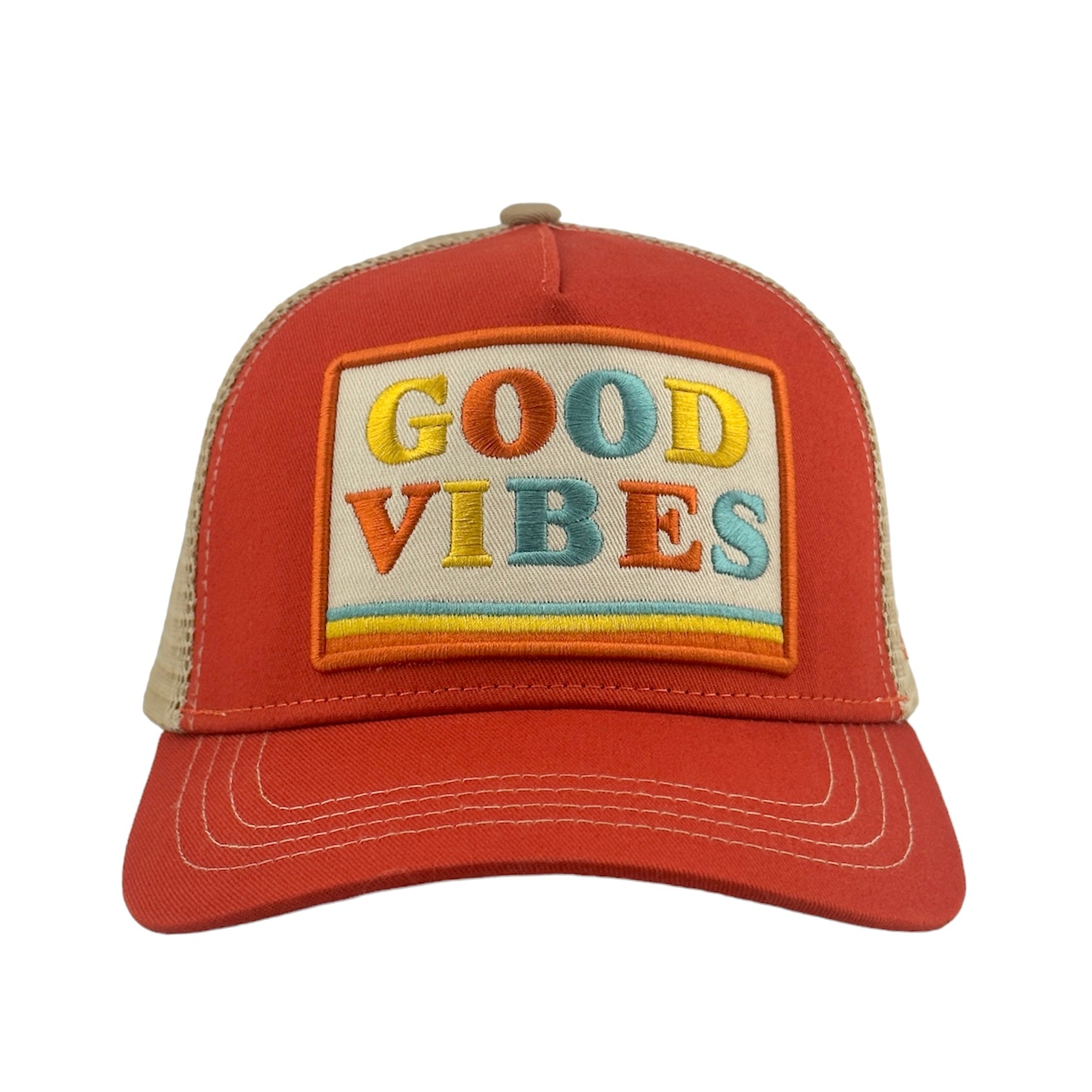 Good Vibes Trucker - Rust/Tan