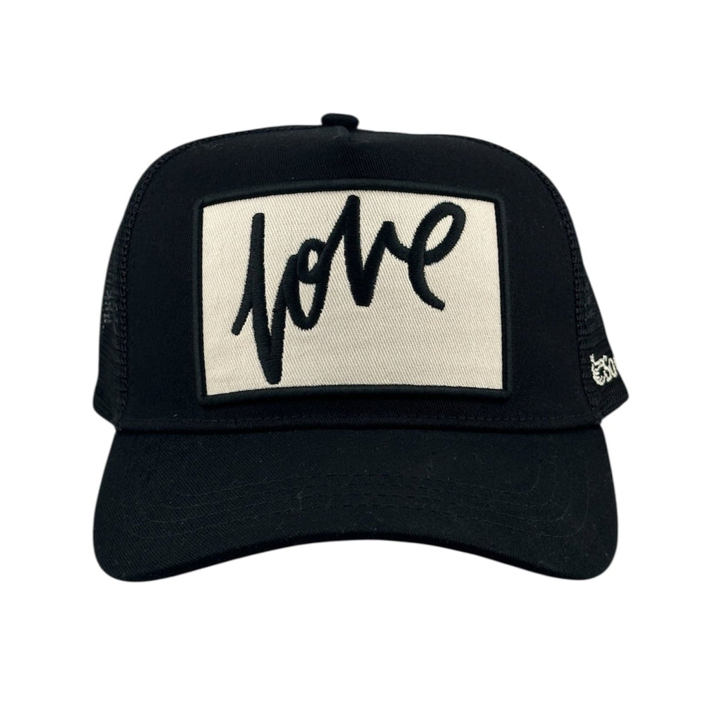 Love Cursive Trucker - Black