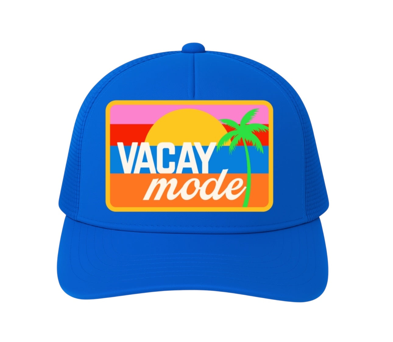 Vacay Mode Trucker Hat -  Blue